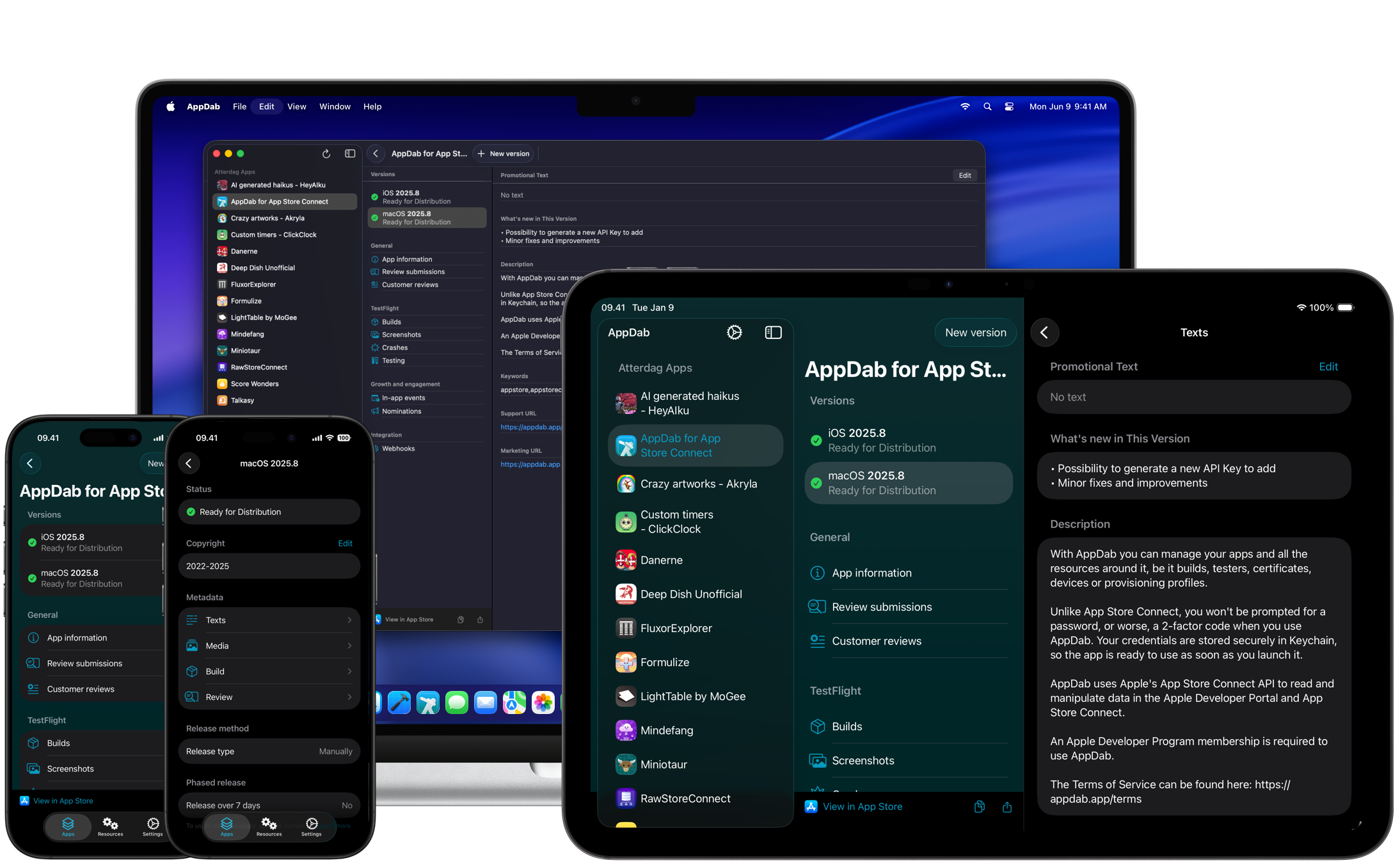 AppDab on Mac, iPad and iPhone