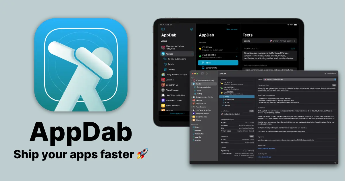 AppDab - Ship your apps faster